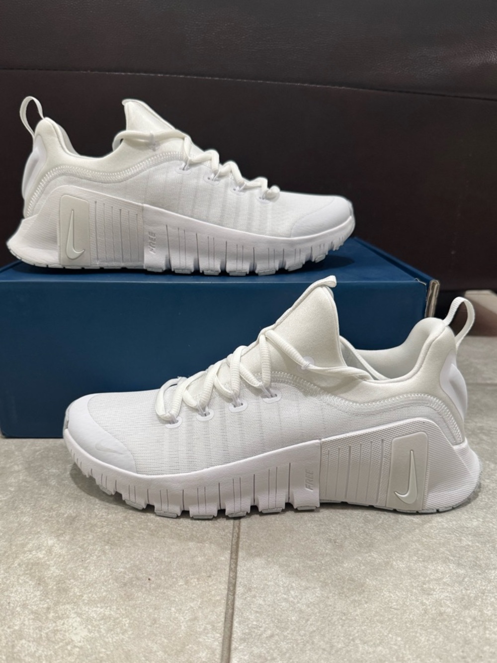 Size 9.5 Wmns - Nike W Free Metcon 6 White Platinum Shoes (FJ7126 101)